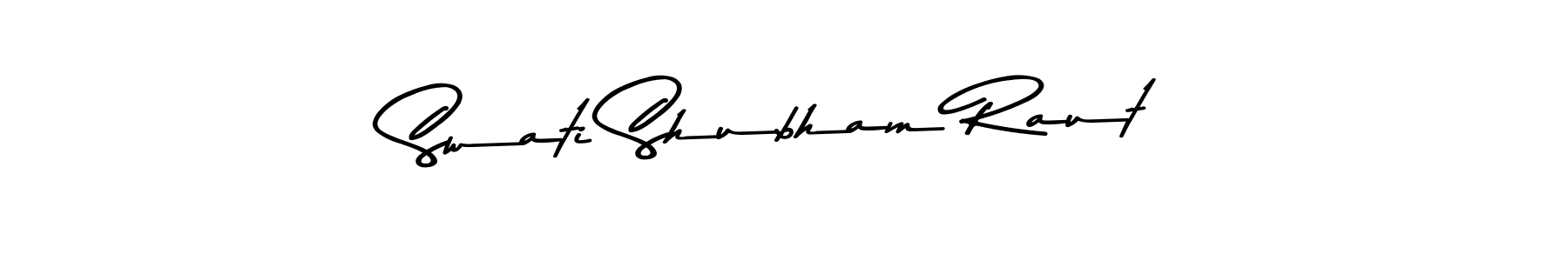 if you are searching for the best signature style for your name Swati Shubham Raut. so please give up your signature search. here we have designed multiple signature styles  using Asem Kandis PERSONAL USE. Swati Shubham Raut signature style 9 images and pictures png