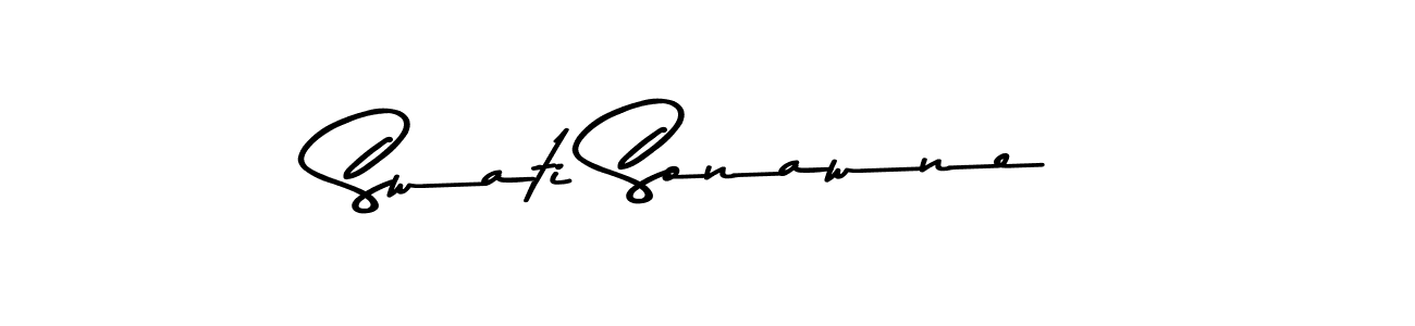 Swati Sonawne stylish signature style. Best Handwritten Sign (Asem Kandis PERSONAL USE) for my name. Handwritten Signature Collection Ideas for my name Swati Sonawne. Swati Sonawne signature style 9 images and pictures png