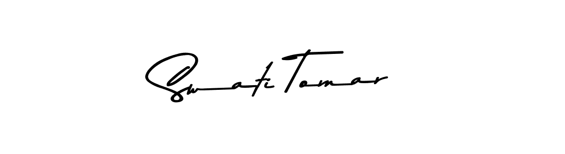 Swati Tomar stylish signature style. Best Handwritten Sign (Asem Kandis PERSONAL USE) for my name. Handwritten Signature Collection Ideas for my name Swati Tomar. Swati Tomar signature style 9 images and pictures png