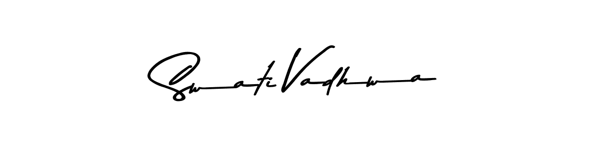 Swati Vadhwa stylish signature style. Best Handwritten Sign (Asem Kandis PERSONAL USE) for my name. Handwritten Signature Collection Ideas for my name Swati Vadhwa. Swati Vadhwa signature style 9 images and pictures png