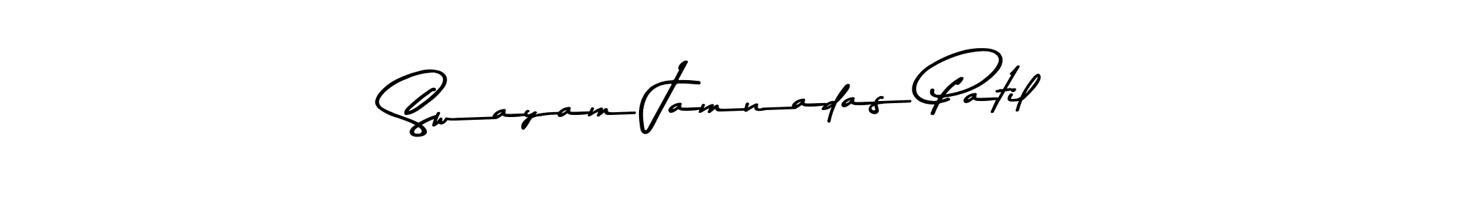 Design your own signature with our free online signature maker. With this signature software, you can create a handwritten (Asem Kandis PERSONAL USE) signature for name Swayam Jamnadas Patil. Swayam Jamnadas Patil signature style 9 images and pictures png