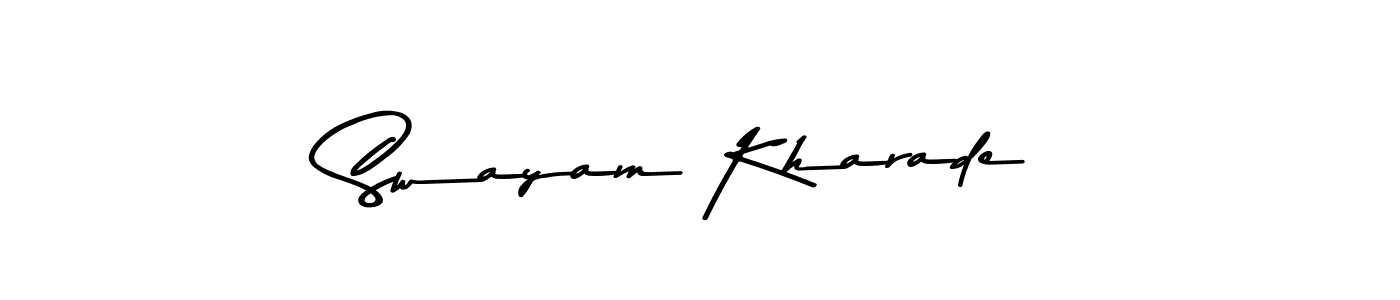 See photos of Swayam Kharade official signature by Spectra . Check more albums & portfolios. Read reviews & check more about Asem Kandis PERSONAL USE font. Swayam Kharade signature style 9 images and pictures png