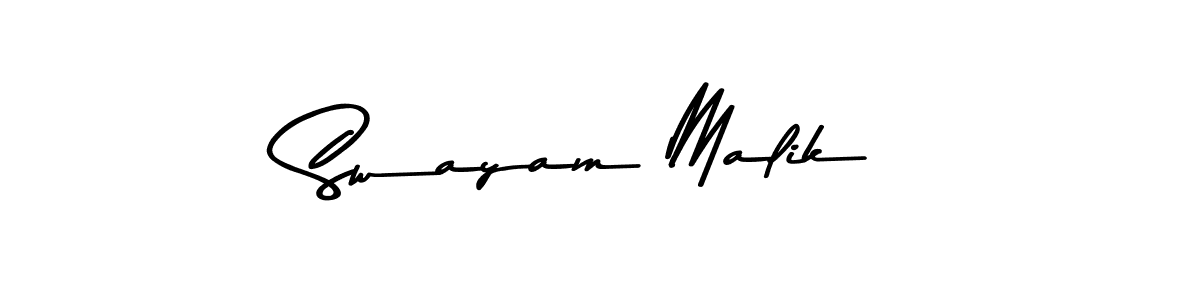 How to make Swayam Malik signature? Asem Kandis PERSONAL USE is a professional autograph style. Create handwritten signature for Swayam Malik name. Swayam Malik signature style 9 images and pictures png