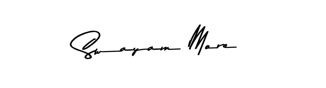 Design your own signature with our free online signature maker. With this signature software, you can create a handwritten (Asem Kandis PERSONAL USE) signature for name Swayam More. Swayam More signature style 9 images and pictures png