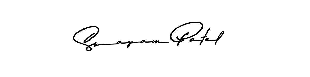 You should practise on your own different ways (Asem Kandis PERSONAL USE) to write your name (Swayam Patel) in signature. don't let someone else do it for you. Swayam Patel signature style 9 images and pictures png