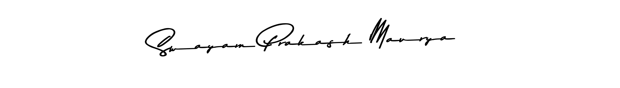 Create a beautiful signature design for name Swayam Prakash Maurya. With this signature (Asem Kandis PERSONAL USE) fonts, you can make a handwritten signature for free. Swayam Prakash Maurya signature style 9 images and pictures png