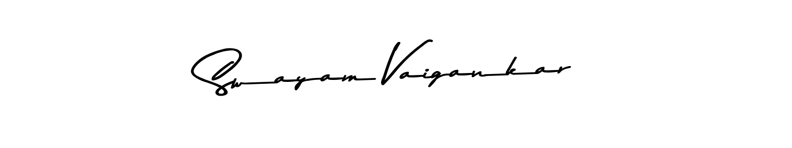 Design your own signature with our free online signature maker. With this signature software, you can create a handwritten (Asem Kandis PERSONAL USE) signature for name Swayam Vaigankar. Swayam Vaigankar signature style 9 images and pictures png