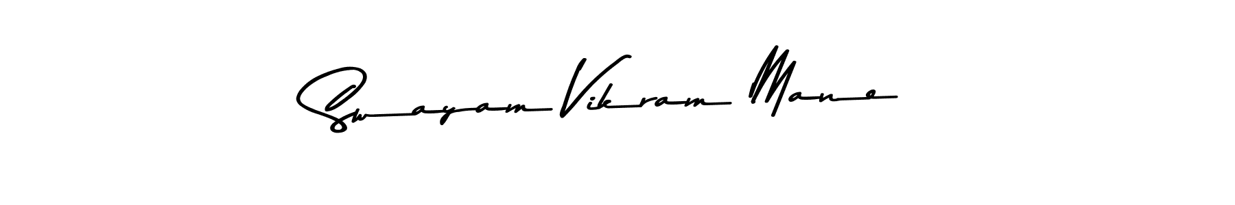 Design your own signature with our free online signature maker. With this signature software, you can create a handwritten (Asem Kandis PERSONAL USE) signature for name Swayam Vikram Mane. Swayam Vikram Mane signature style 9 images and pictures png