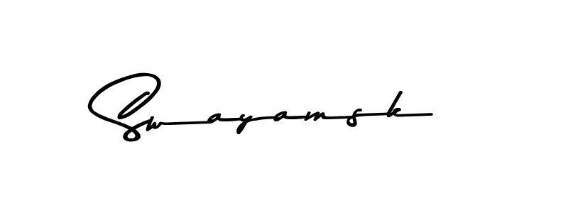 Also You can easily find your signature by using the search form. We will create Swayamsk name handwritten signature images for you free of cost using Asem Kandis PERSONAL USE sign style. Swayamsk signature style 9 images and pictures png