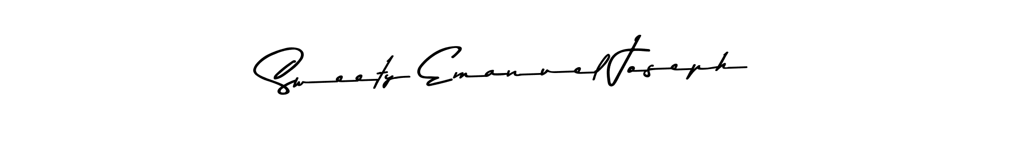 This is the best signature style for the Sweety Emanuel Joseph name. Also you like these signature font (Asem Kandis PERSONAL USE). Mix name signature. Sweety Emanuel Joseph signature style 9 images and pictures png