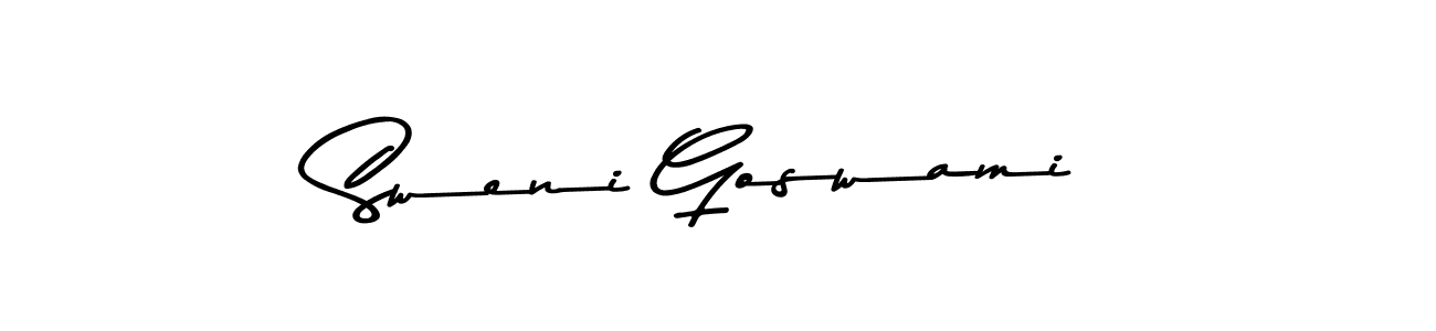 Similarly Asem Kandis PERSONAL USE is the best handwritten signature design. Signature creator online .You can use it as an online autograph creator for name Sweni Goswami. Sweni Goswami signature style 9 images and pictures png