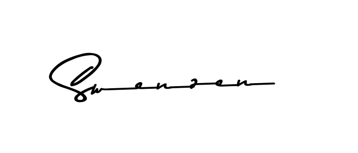 Make a beautiful signature design for name Swenzen. With this signature (Asem Kandis PERSONAL USE) style, you can create a handwritten signature for free. Swenzen signature style 9 images and pictures png