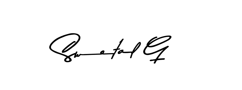 How to Draw Swetal G signature style? Asem Kandis PERSONAL USE is a latest design signature styles for name Swetal G. Swetal G signature style 9 images and pictures png