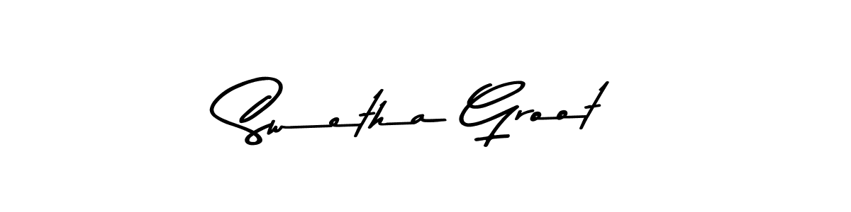 Create a beautiful signature design for name Swetha Groot. With this signature (Asem Kandis PERSONAL USE) fonts, you can make a handwritten signature for free. Swetha Groot signature style 9 images and pictures png