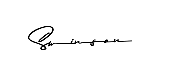 How to make Swinson signature? Asem Kandis PERSONAL USE is a professional autograph style. Create handwritten signature for Swinson name. Swinson signature style 9 images and pictures png