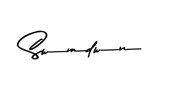 How to make Swmdwn name signature. Use Asem Kandis PERSONAL USE style for creating short signs online. This is the latest handwritten sign. Swmdwn signature style 9 images and pictures png