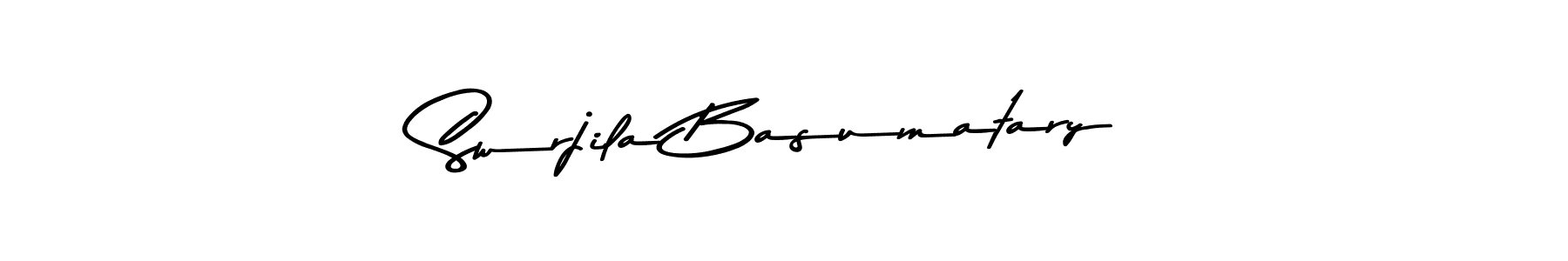 Make a beautiful signature design for name Swrjila Basumatary. Use this online signature maker to create a handwritten signature for free. Swrjila Basumatary signature style 9 images and pictures png