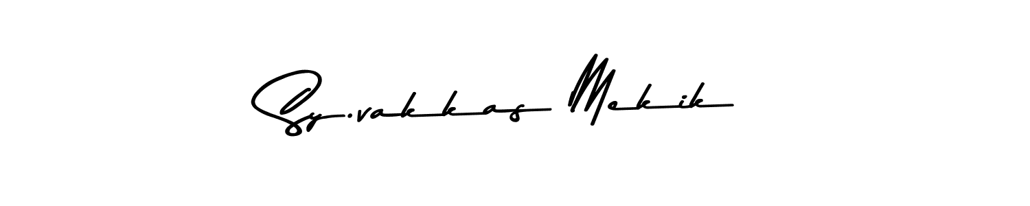 Design your own signature with our free online signature maker. With this signature software, you can create a handwritten (Asem Kandis PERSONAL USE) signature for name Sy.vakkas Mekik. Sy.vakkas Mekik signature style 9 images and pictures png