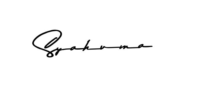 Syahuma stylish signature style. Best Handwritten Sign (Asem Kandis PERSONAL USE) for my name. Handwritten Signature Collection Ideas for my name Syahuma. Syahuma signature style 9 images and pictures png