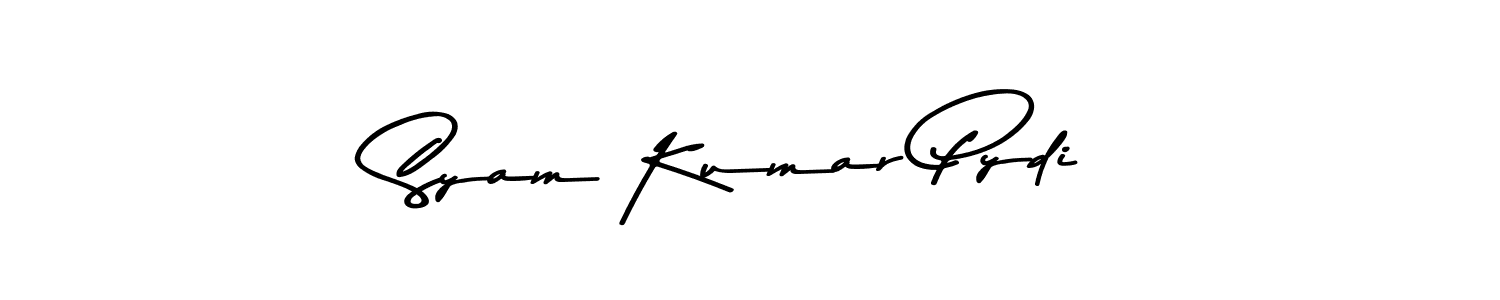 How to make Syam Kumar Pydi name signature. Use Asem Kandis PERSONAL USE style for creating short signs online. This is the latest handwritten sign. Syam Kumar Pydi signature style 9 images and pictures png