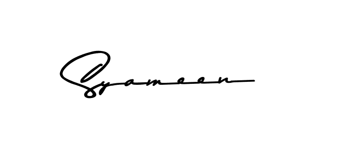 Syameen stylish signature style. Best Handwritten Sign (Asem Kandis PERSONAL USE) for my name. Handwritten Signature Collection Ideas for my name Syameen. Syameen signature style 9 images and pictures png