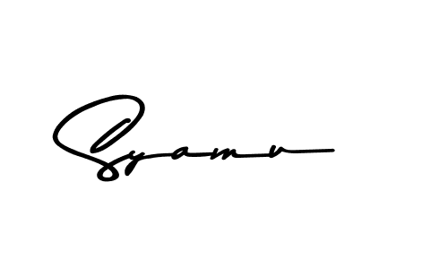 Use a signature maker to create a handwritten signature online. With this signature software, you can design (Asem Kandis PERSONAL USE) your own signature for name Syamu. Syamu signature style 9 images and pictures png