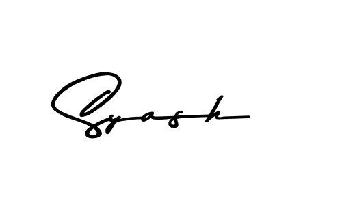You should practise on your own different ways (Asem Kandis PERSONAL USE) to write your name (Syash) in signature. don't let someone else do it for you. Syash signature style 9 images and pictures png
