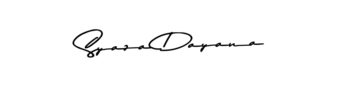 How to make Syaza Dayana name signature. Use Asem Kandis PERSONAL USE style for creating short signs online. This is the latest handwritten sign. Syaza Dayana signature style 9 images and pictures png