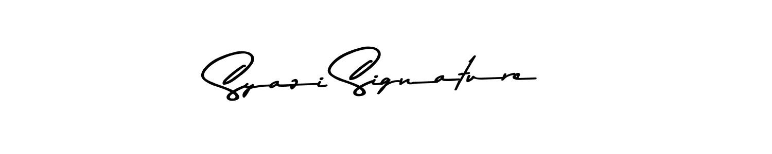 How to make Syazi Signature name signature. Use Asem Kandis PERSONAL USE style for creating short signs online. This is the latest handwritten sign. Syazi Signature signature style 9 images and pictures png