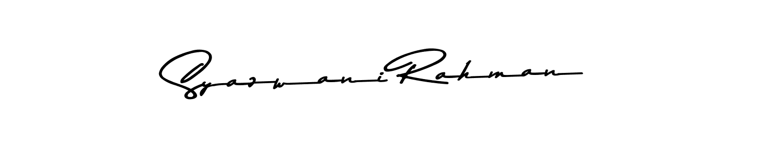 Use a signature maker to create a handwritten signature online. With this signature software, you can design (Asem Kandis PERSONAL USE) your own signature for name Syazwani Rahman. Syazwani Rahman signature style 9 images and pictures png