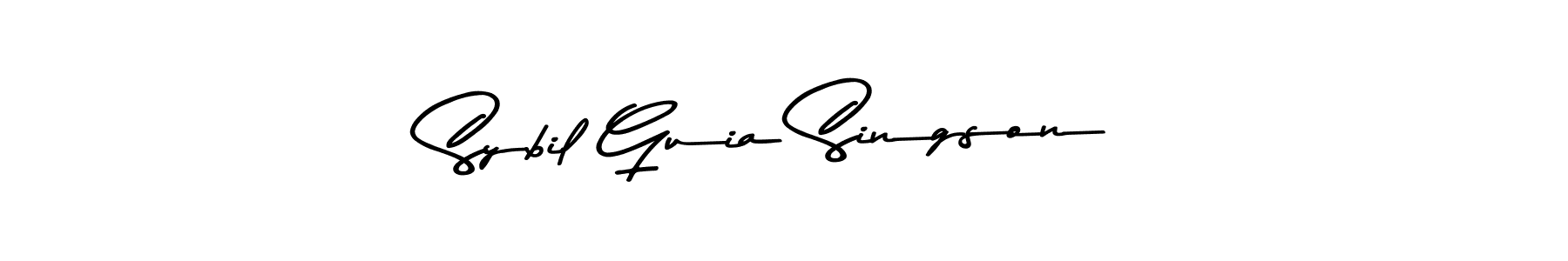 How to make Sybil Guia Singson name signature. Use Asem Kandis PERSONAL USE style for creating short signs online. This is the latest handwritten sign. Sybil Guia Singson signature style 9 images and pictures png