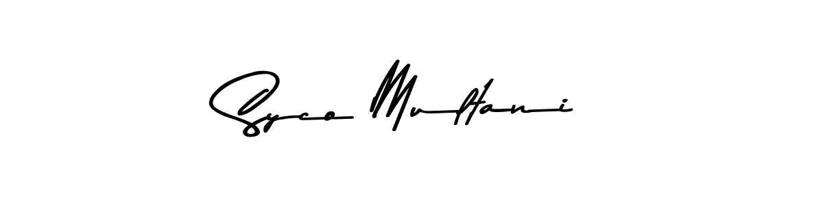 Use a signature maker to create a handwritten signature online. With this signature software, you can design (Asem Kandis PERSONAL USE) your own signature for name Syco Multani. Syco Multani signature style 9 images and pictures png