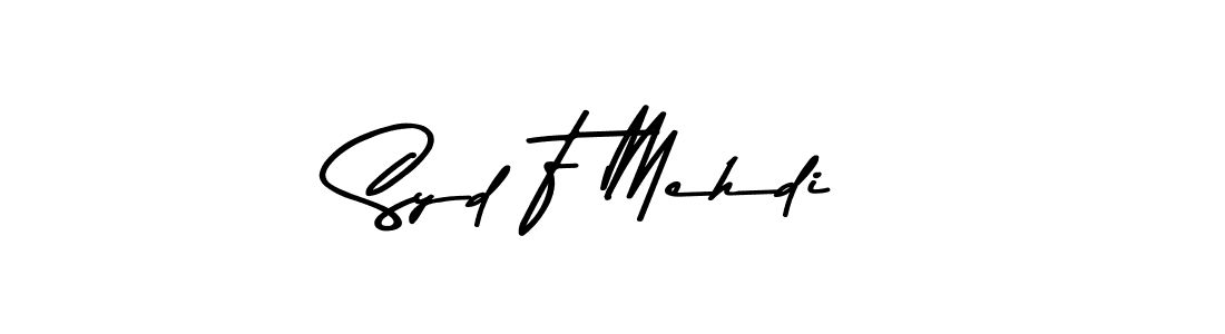 Design your own signature with our free online signature maker. With this signature software, you can create a handwritten (Asem Kandis PERSONAL USE) signature for name Syd F Mehdi. Syd F Mehdi signature style 9 images and pictures png