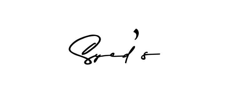 Use a signature maker to create a handwritten signature online. With this signature software, you can design (Asem Kandis PERSONAL USE) your own signature for name Syed’s. Syed’s signature style 9 images and pictures png