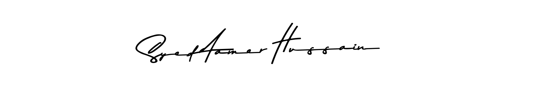 Design your own signature with our free online signature maker. With this signature software, you can create a handwritten (Asem Kandis PERSONAL USE) signature for name Syed Aamer Hussain. Syed Aamer Hussain signature style 9 images and pictures png