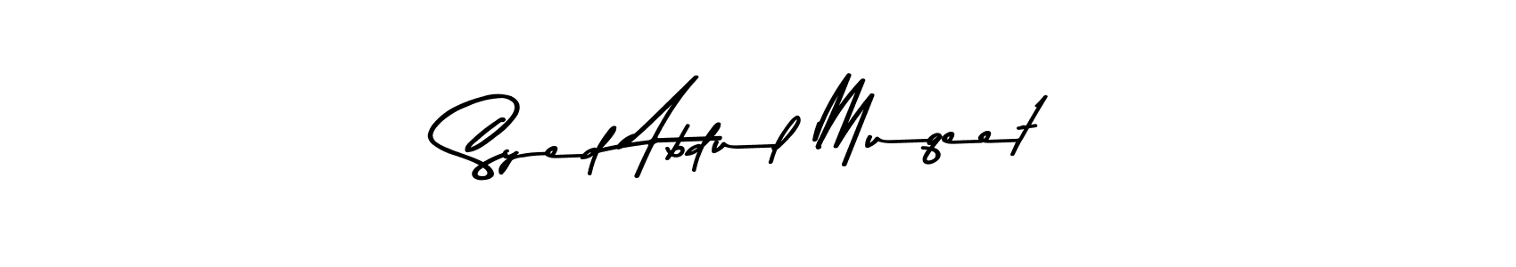 Create a beautiful signature design for name Syed Abdul Muqeet. With this signature (Asem Kandis PERSONAL USE) fonts, you can make a handwritten signature for free. Syed Abdul Muqeet signature style 9 images and pictures png