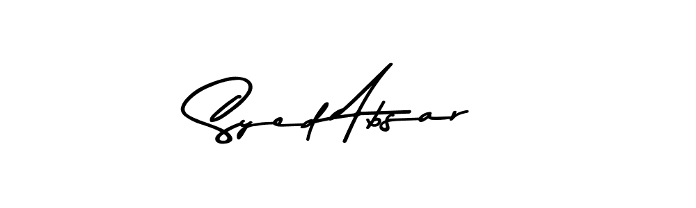 Create a beautiful signature design for name Syed Absar. With this signature (Asem Kandis PERSONAL USE) fonts, you can make a handwritten signature for free. Syed Absar signature style 9 images and pictures png