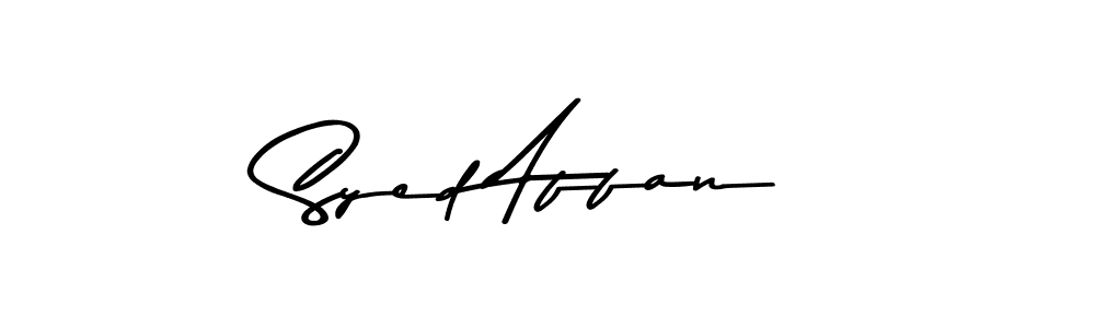 Use a signature maker to create a handwritten signature online. With this signature software, you can design (Asem Kandis PERSONAL USE) your own signature for name Syed Affan. Syed Affan signature style 9 images and pictures png