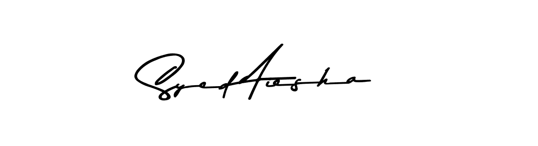 Similarly Asem Kandis PERSONAL USE is the best handwritten signature design. Signature creator online .You can use it as an online autograph creator for name Syed Aiesha. Syed Aiesha signature style 9 images and pictures png