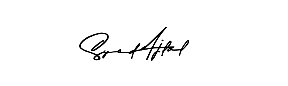 Use a signature maker to create a handwritten signature online. With this signature software, you can design (Asem Kandis PERSONAL USE) your own signature for name Syed Ajlal. Syed Ajlal signature style 9 images and pictures png