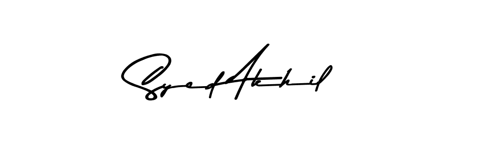 Syed Akhil stylish signature style. Best Handwritten Sign (Asem Kandis PERSONAL USE) for my name. Handwritten Signature Collection Ideas for my name Syed Akhil. Syed Akhil signature style 9 images and pictures png