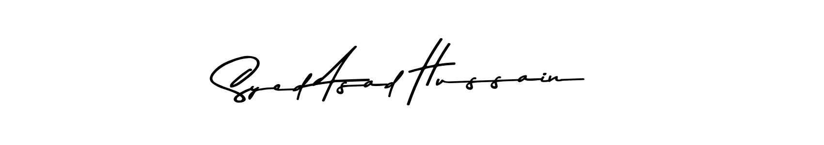 You can use this online signature creator to create a handwritten signature for the name Syed Asad Hussain. This is the best online autograph maker. Syed Asad Hussain signature style 9 images and pictures png