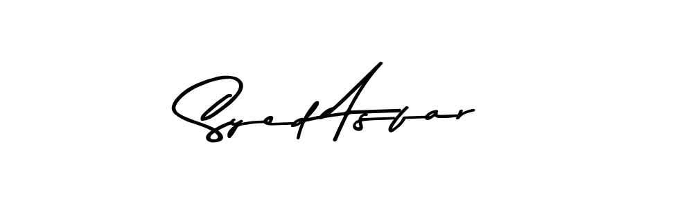 How to make Syed Asfar name signature. Use Asem Kandis PERSONAL USE style for creating short signs online. This is the latest handwritten sign. Syed Asfar signature style 9 images and pictures png