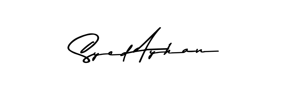 Make a beautiful signature design for name Syed Ayhan. Use this online signature maker to create a handwritten signature for free. Syed Ayhan signature style 9 images and pictures png