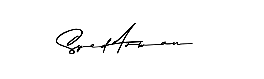 How to make Syed Azwan name signature. Use Asem Kandis PERSONAL USE style for creating short signs online. This is the latest handwritten sign. Syed Azwan signature style 9 images and pictures png