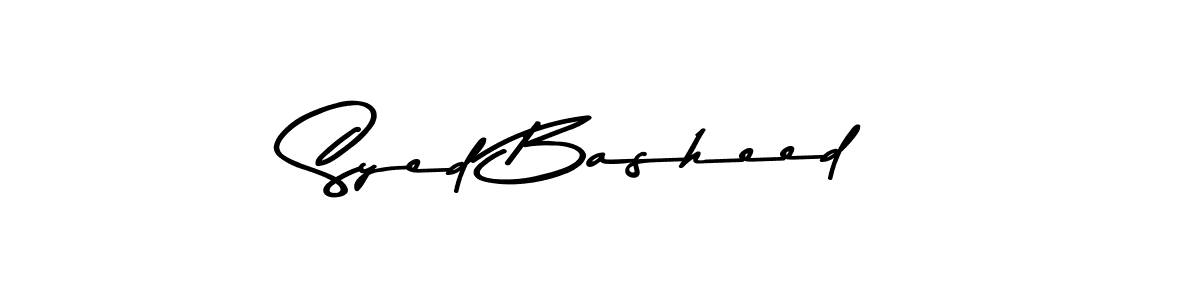 Use a signature maker to create a handwritten signature online. With this signature software, you can design (Asem Kandis PERSONAL USE) your own signature for name Syed Basheed. Syed Basheed signature style 9 images and pictures png