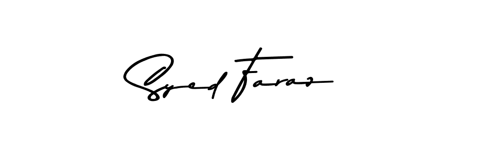 Make a beautiful signature design for name Syed Faraz. With this signature (Asem Kandis PERSONAL USE) style, you can create a handwritten signature for free. Syed Faraz signature style 9 images and pictures png