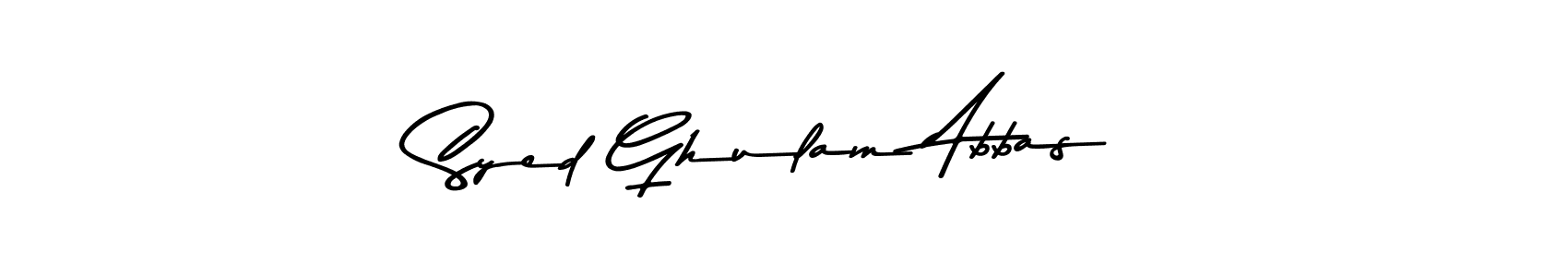 The best way (Asem Kandis PERSONAL USE) to make a short signature is to pick only two or three words in your name. The name Syed Ghulam Abbas include a total of six letters. For converting this name. Syed Ghulam Abbas signature style 9 images and pictures png