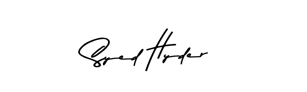 The best way (Asem Kandis PERSONAL USE) to make a short signature is to pick only two or three words in your name. The name Syed Hyder include a total of six letters. For converting this name. Syed Hyder signature style 9 images and pictures png