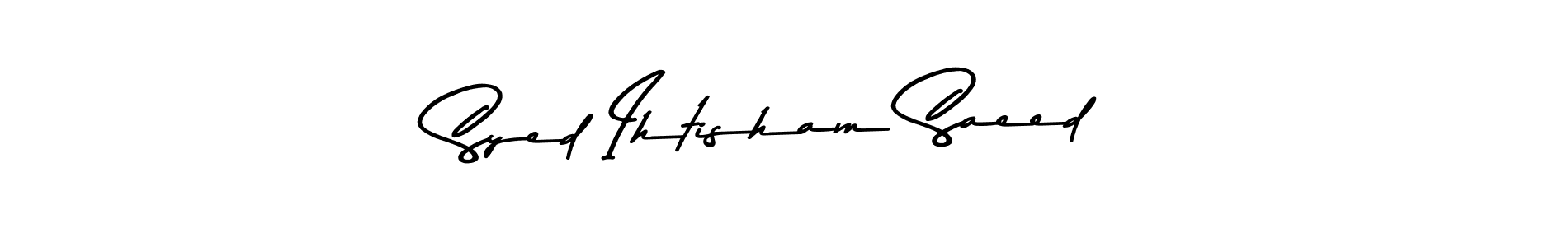 Also You can easily find your signature by using the search form. We will create Syed Ihtisham Saeed name handwritten signature images for you free of cost using Asem Kandis PERSONAL USE sign style. Syed Ihtisham Saeed signature style 9 images and pictures png